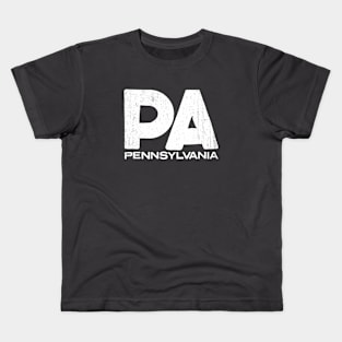 PA Pennsylvania Vintage State Typography Kids T-Shirt